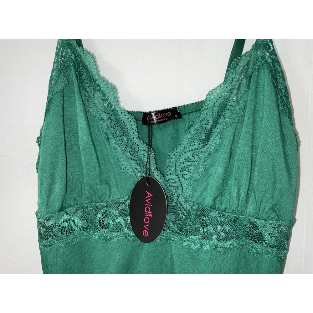 NWT‎ Women's Avid Love Camisole Pajama Lingerie Top - Kelly Green - Medium